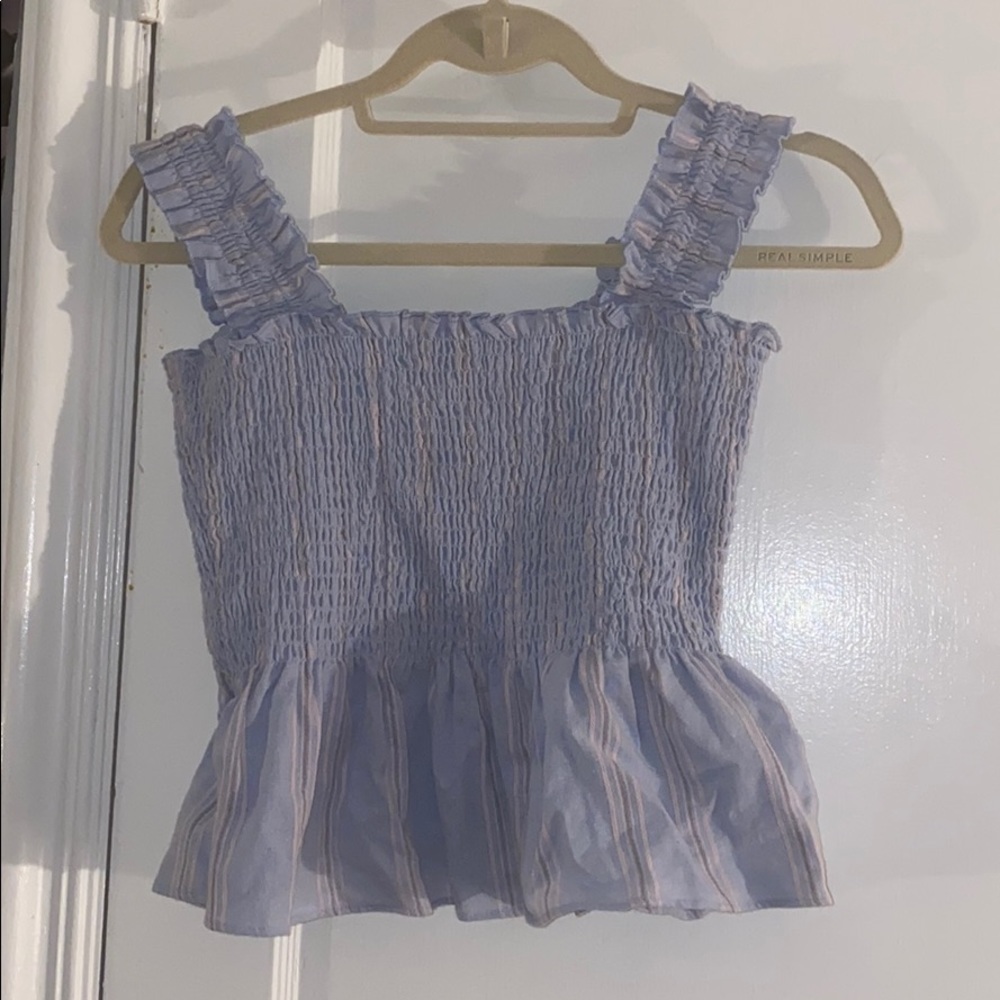 Forever 21 blue and purple striped tank top